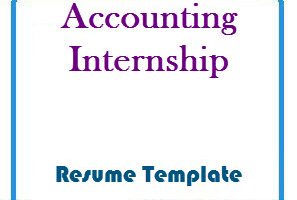 Accounting Internship Resume Template