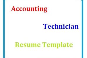 Accounting Technician Resume Template