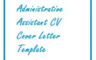 Administrative Assistant CV Cover Letter Template