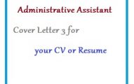 Administrative Assistant Cover Letter 3 for your CV or Resume