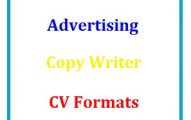 Advertising Copywriter CV Formats
