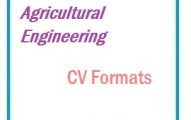 Agricultural Engineering CV Formats