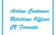 Airline Customer Relations Officer CV Formats