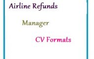 Airline Refunds Manager CV Formats