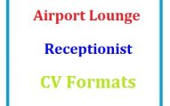 Airport Lounge Receptionist CV Formats