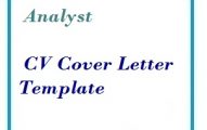 Analyst CV Cover Letter Template