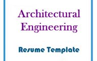Architectural Engineering resume Template