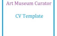 Art Museum Curator CV Template