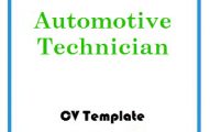 Automotive Technician CV Template