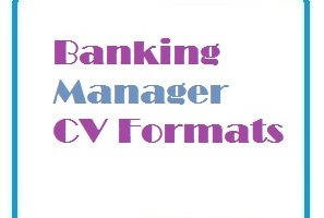 Banking Manager CV Formats