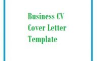 Business CV Cover Letter Template