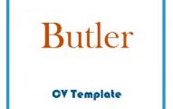 Butler CV Template