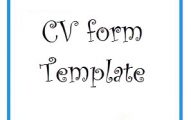 CV form Template
