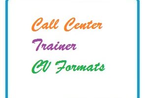 Call Center Trainer CV Formats