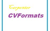 Carpenter CV Formats