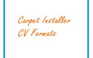 Carpet Installer CV Formats