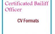 Certificated Bailiff Officer CV Formats