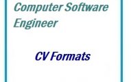 Computer Software Engineer CV Formats