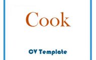 Cook CV Template