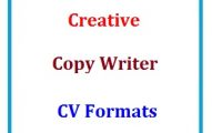Creatives Copy Writer CV Formats