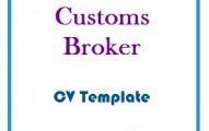 Customs Broker CV Template