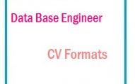 Data Base Engineer CV Formats