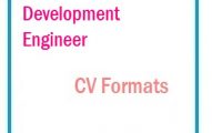 Development Engineer CV Formats