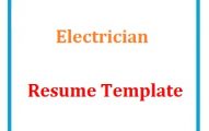Electrician Resume Template