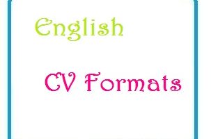 English CV Formats