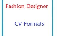 Fashion Designer CV Formats