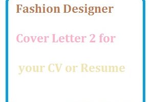 Fashion Designer Cover Letter 2 for your CV or Resume