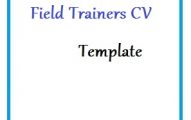 Field Trainers CV Template