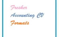 Fresher Accounting CV Formats