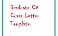 Graduate CV Cover Letter Template