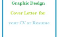 Graphic Design Cover Letter for your CV or Resume