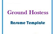 Ground Hostess Resume Template
