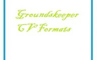 Groundskeeper CV Formats