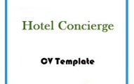 Hotel Concierge CV Template