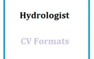 Hydrologist CV Formats