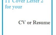 IT Cover Letter 2 for your CV or Resume