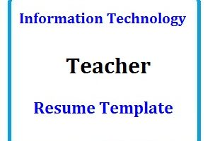 Information Technology Teachers Resume Template