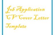 Job Application CV Cover Letter Template