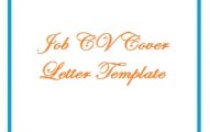 Job CV Cover Letter Template