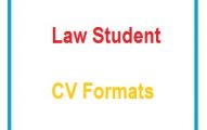 Law Student CV Formats