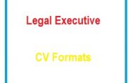 Legal executive CV Formats