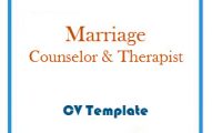 Marriage Counselor & Therapist CV Template