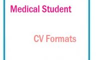Medical Student CV Formats