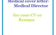Medical cover letter - Medical Director for your CV or Resume