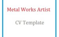 Metal Works Artist CV Template