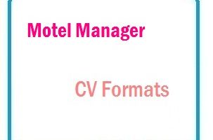 Motel Manager CV Formats